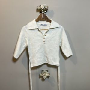 Zara cutout back sweater tee with ties. Med. EUC.